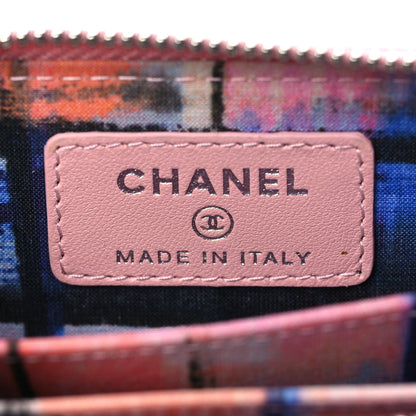 Chanel Lambskin Double Stitch Zip Coin Purse Pink 6 of 9