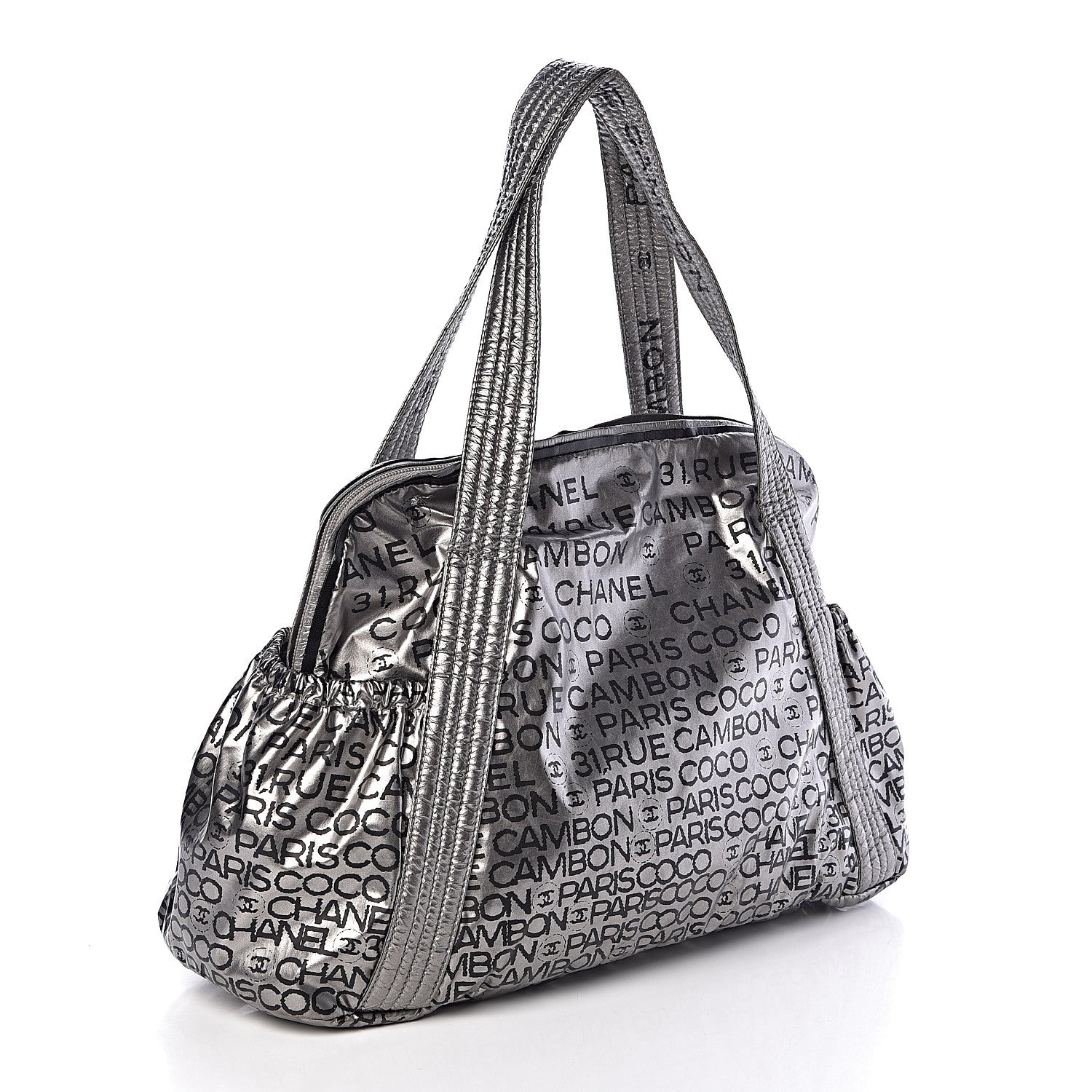 Chanel Lacquered Canvas Medium Unlimited Tote Argent Fonce 3 of 12