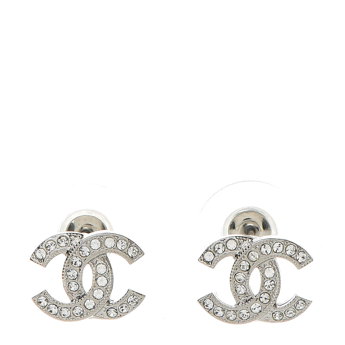 Crystal Mini Timeless CC Earrings Silver