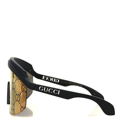Gucci Guccissima Acetate Mask-Frame Sunglasses GG1477S Black 3 of 8