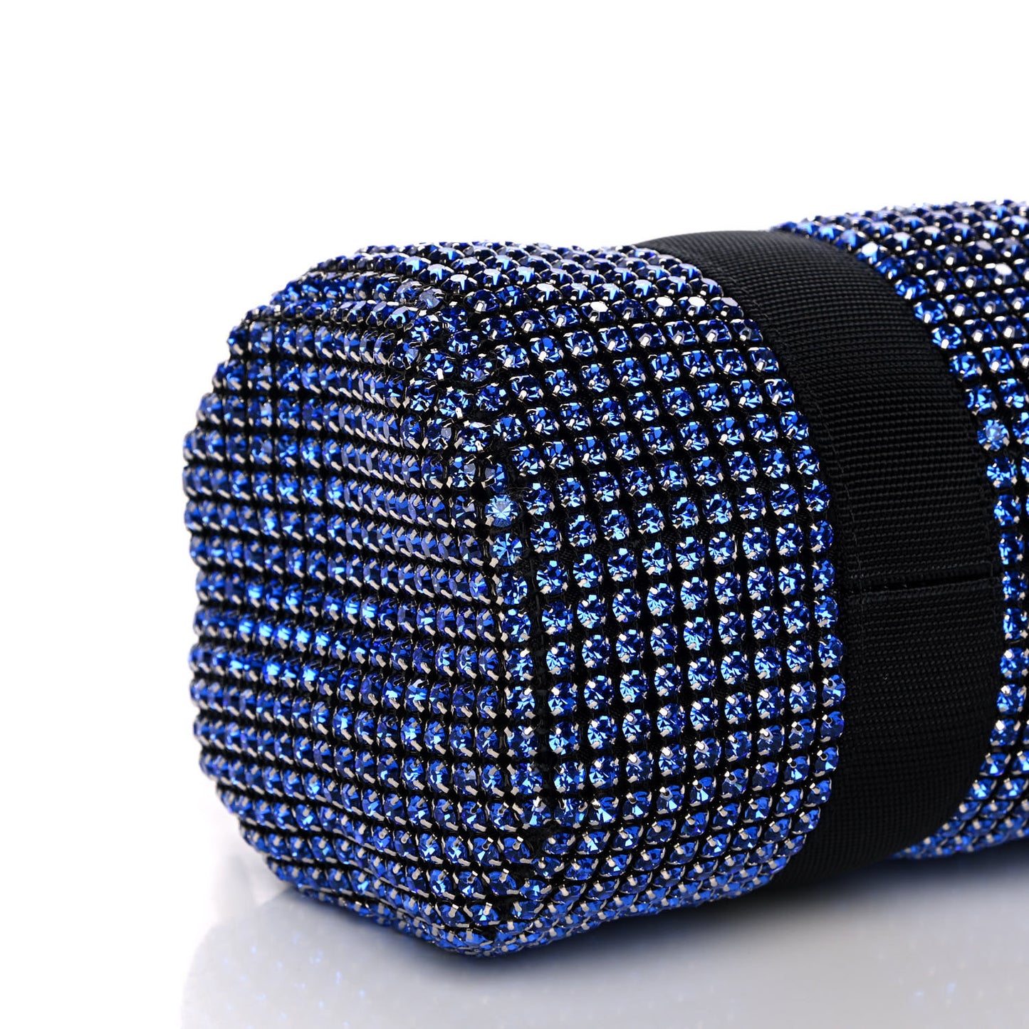 Mesh Crystal Rhinestone Mini Cruiser Duffle Cobalt