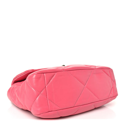 Chanel Goatskin Quilted Medium Chanel 19 Flap Pink 4 of 10