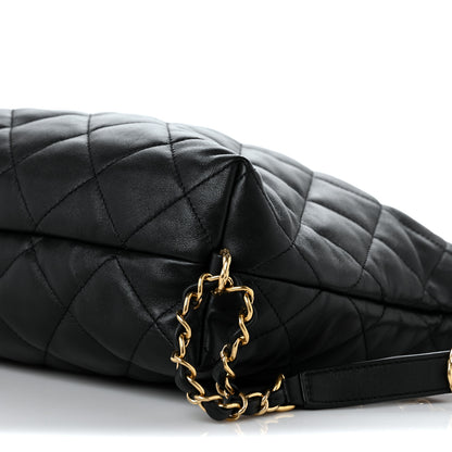 Chanel Lambskin Quilted Maxi Hobo Black 9 of 9