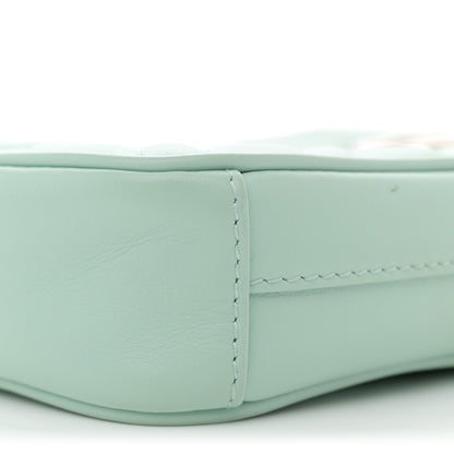 Gucci Calfskin Matelasse Mini GG Marmont Crossbody Bag Water Green 10 of 13