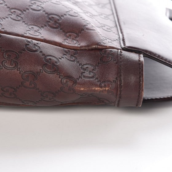 Gucci Guccissima Large Punch Top Handle Tote Dark Brown 15 of 15