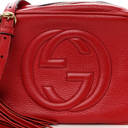 Gucci Pebbled Calfskin Small Soho Disco Bag Tabasco Red 8 of 11