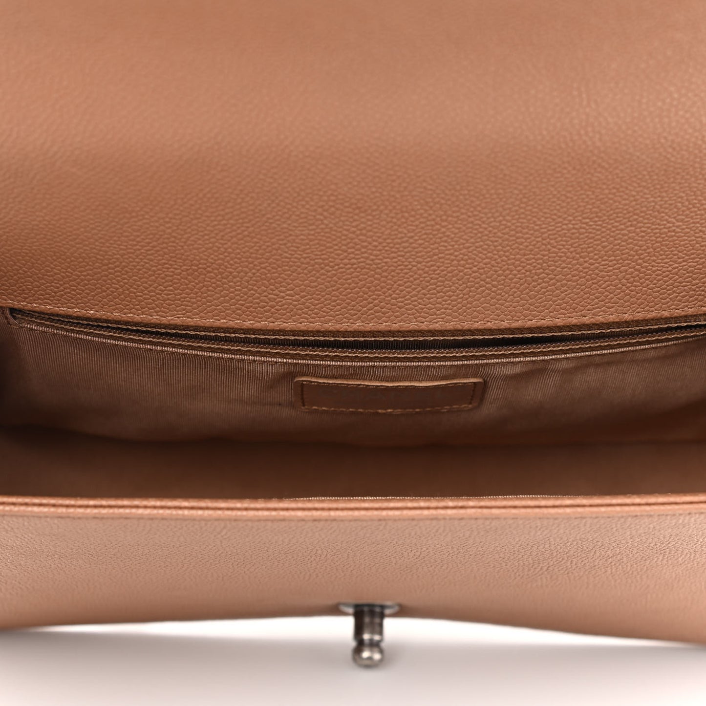 Caviar Quilted New Medium Boy Flap Camel