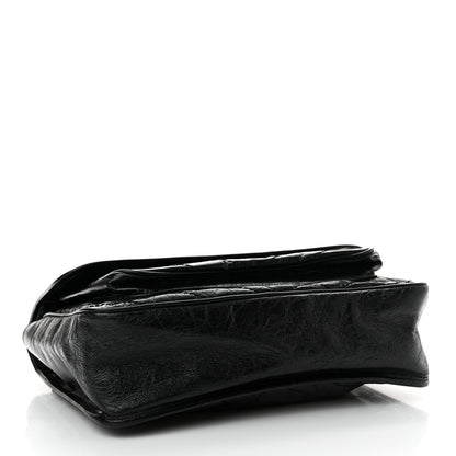 Saint Laurent Crinkled Calfskin Matelasse Monogram Large Niki Chain Satchel Black 4 of 11