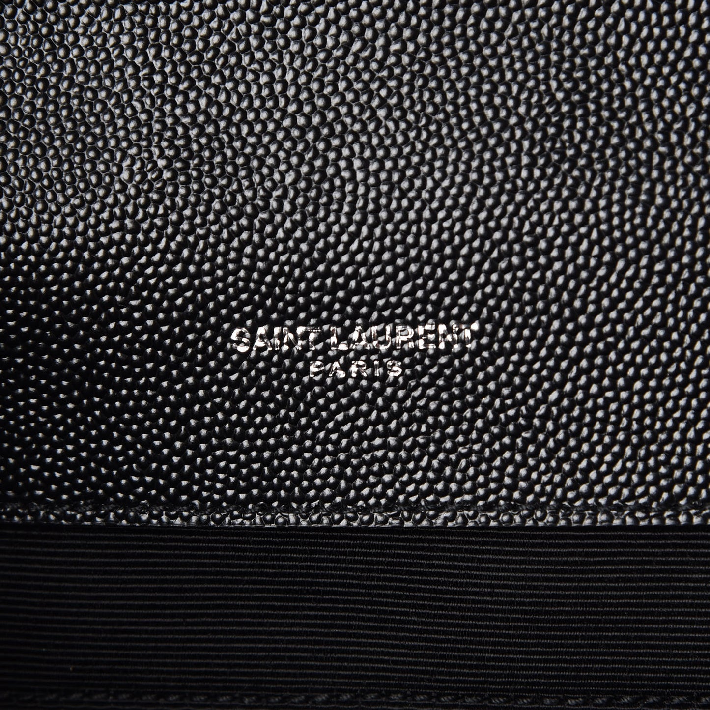 Grain De Poudre Textured Mixed Matelasse Large Triquilt Monogram Satchel Black