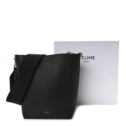 Celine Soft Grained Calfskin Small Sangle Bucket Bag Black 14 of 14