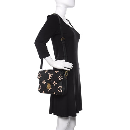 Louis Vuitton Empreinte Monogram Giant Pochette Metis Black Beige 2 of 8
