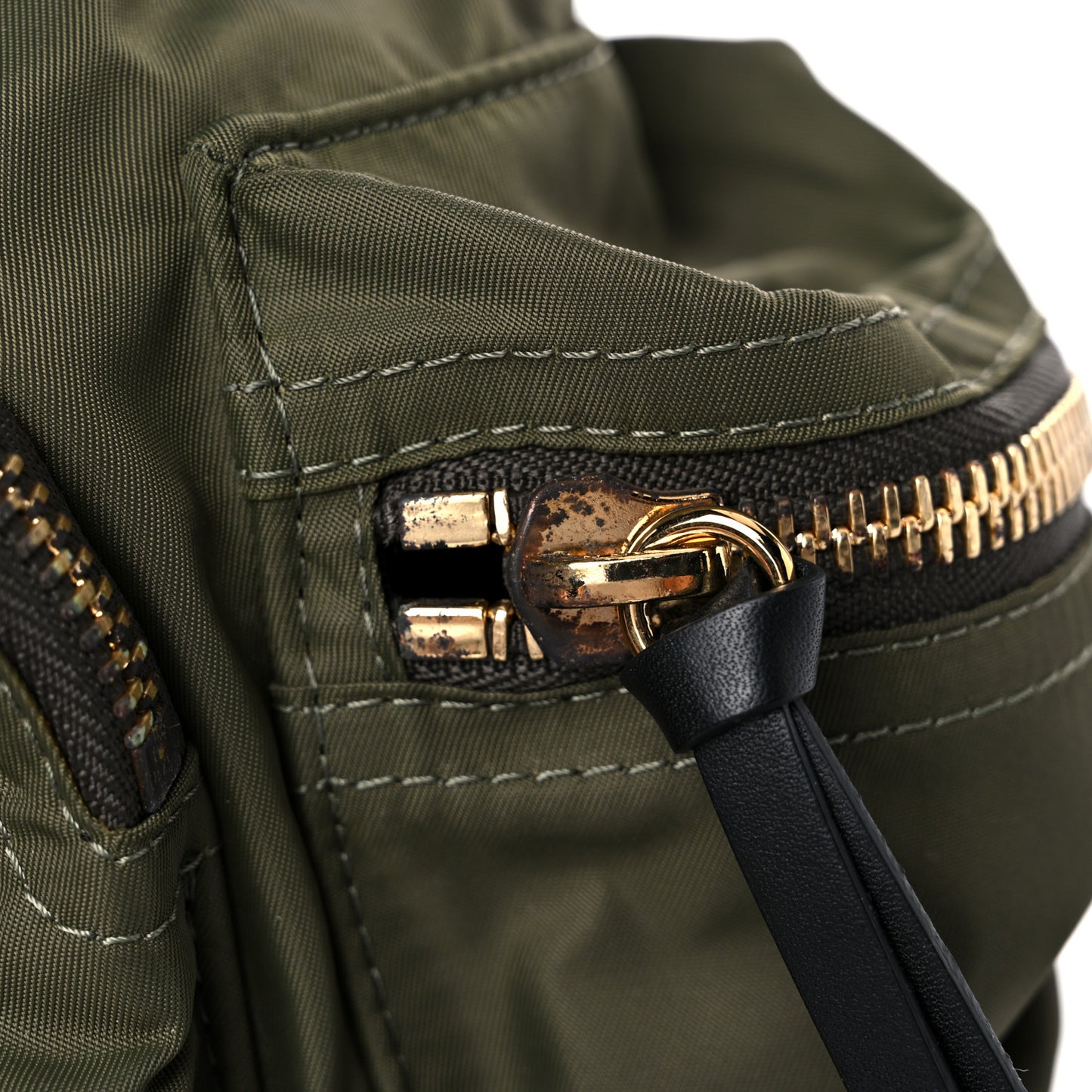Nylon Medium Rucksack Backpack Canvas Green
