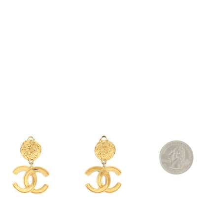 Chanel CC Drop Clip On Earrings Gold 2 of 5