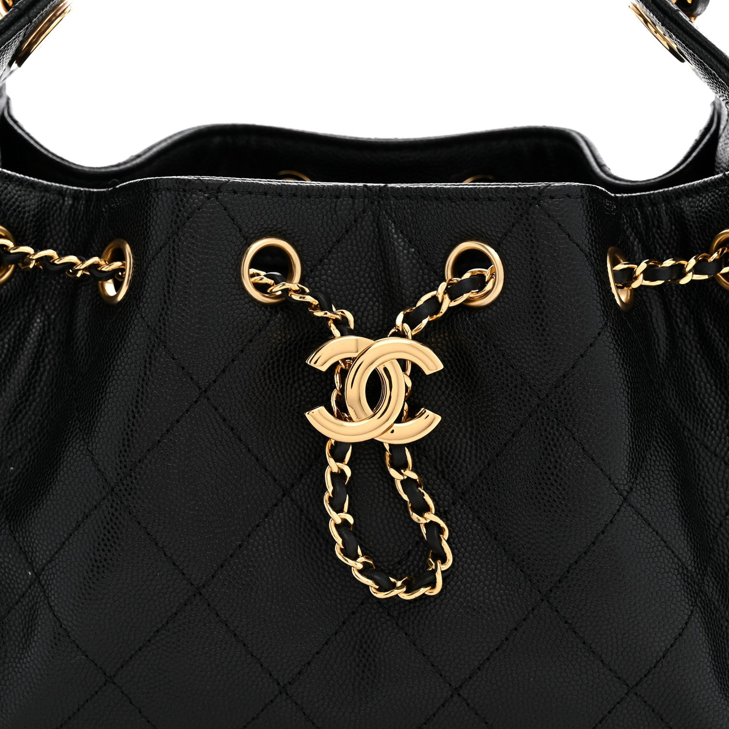 Chanel Caviar Quilted Mini Chanel 25 Handbag Black 7 of 10