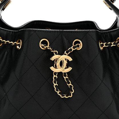 Chanel Caviar Quilted Mini Chanel 25 Handbag Black 7 of 10
