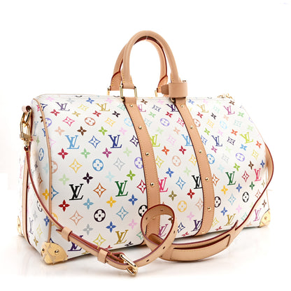 Louis Vuitton LV X TM Monogram Multicolor Keepall Bandouliere 45 White 2 of 8