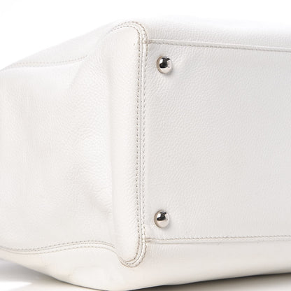 Chanel Calfskin Cerf Executive Shopper Tote White 24 of 33