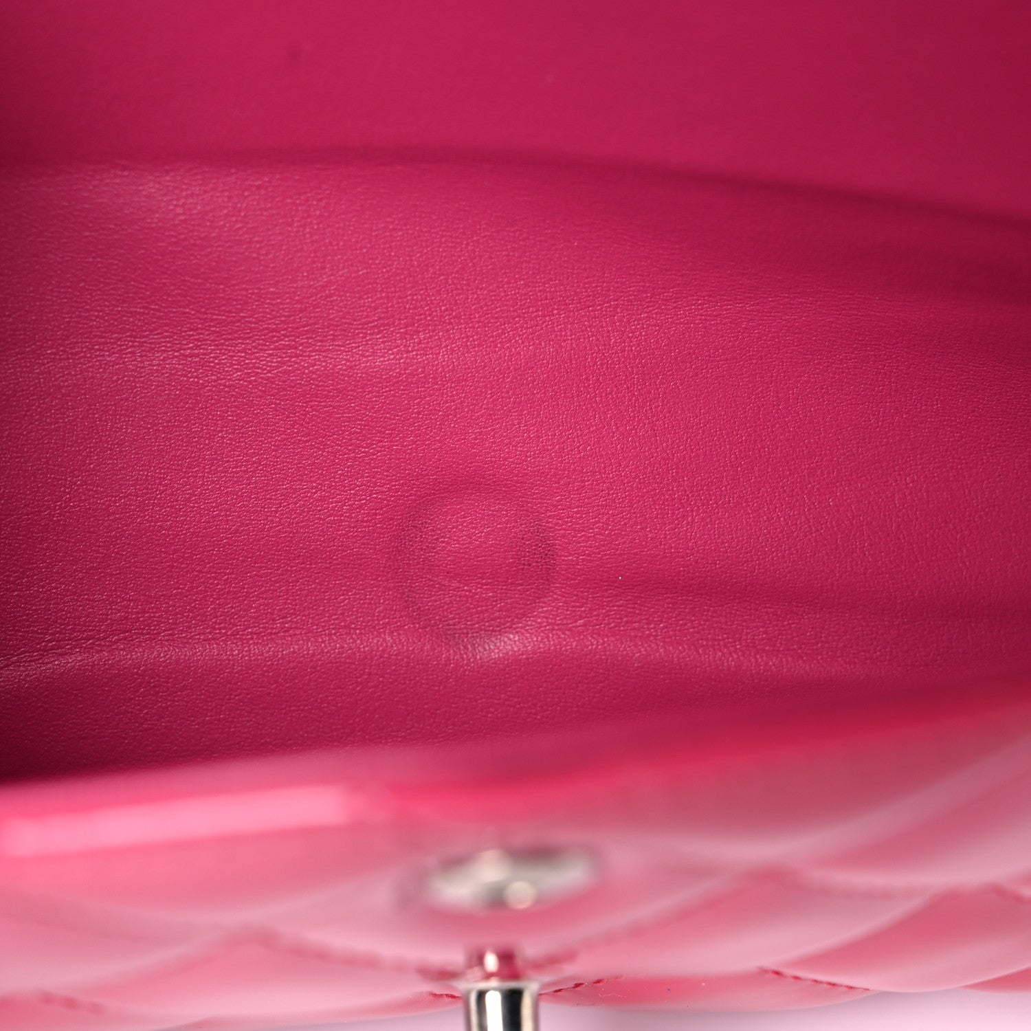 Chanel Patent Quilted Jumbo Double Flap Fuchsia 17 of 23