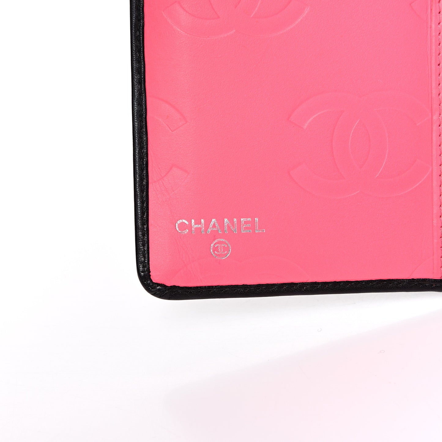 Calfskin Quilted Cambon Yen Wallet Black