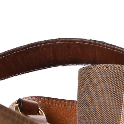 Burberry Canvas Mega Check Medium Ashby Hobo Saddle Brown 15 of 18