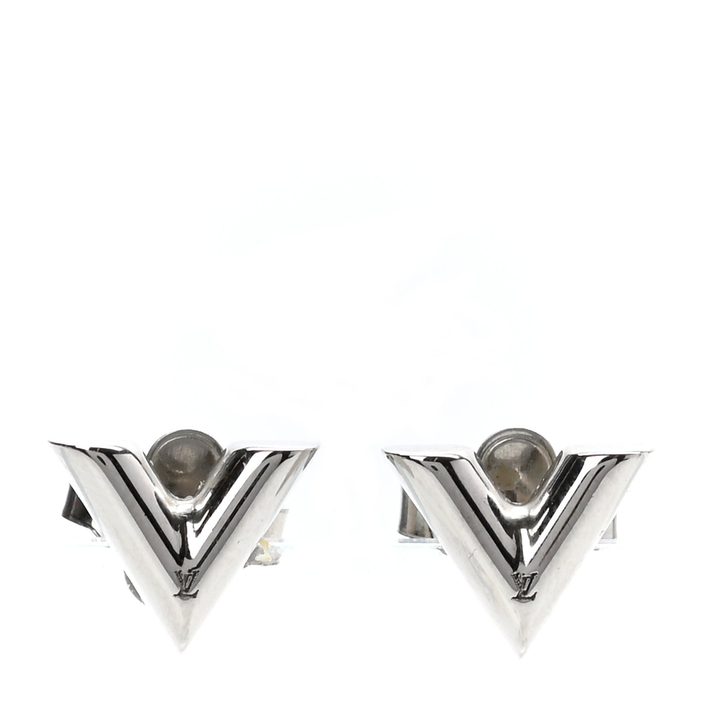 Essential V Stud Earrings Silver