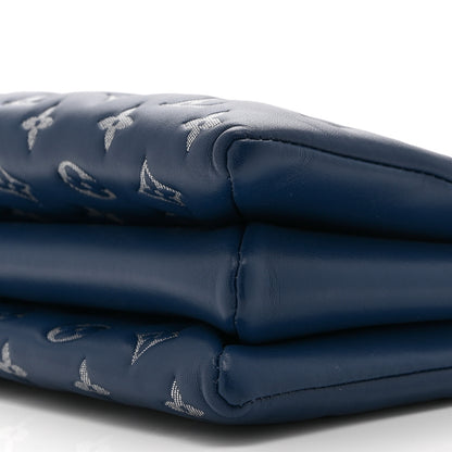 Louis Vuitton Lambskin Embossed Monogram Coussin PM Denim Blue 9 of 9