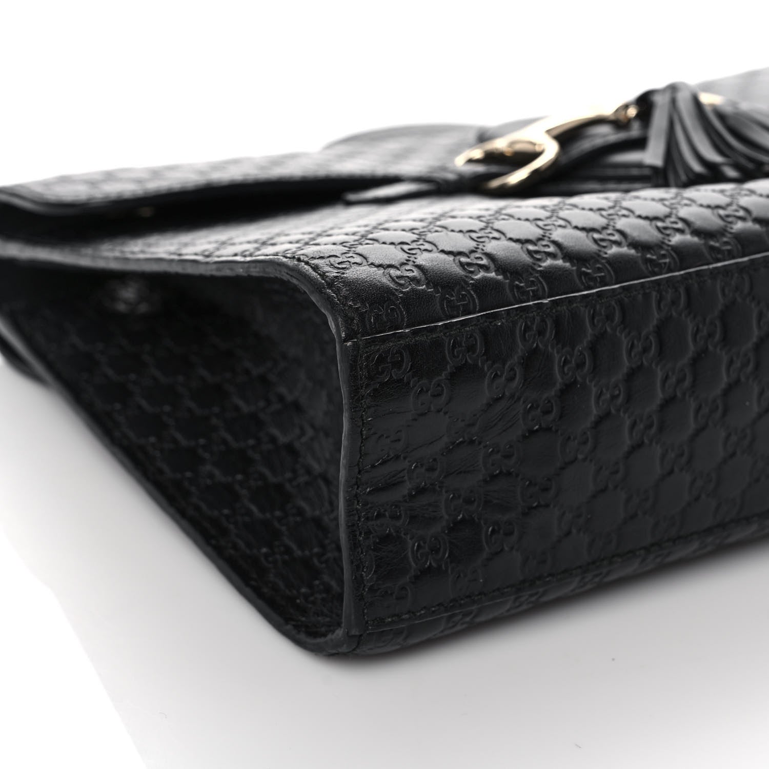 Gucci Microguccissima Medium Emily Chain Shoulder Bag Black 10 of 14