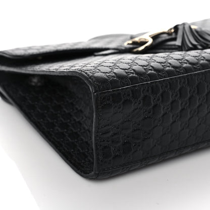 Gucci Microguccissima Medium Emily Chain Shoulder Bag Black 10 of 14