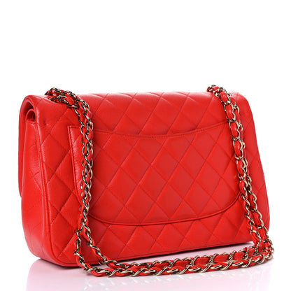 Chanel Caviar Quilted Jumbo Double Flap Red 3 of 15