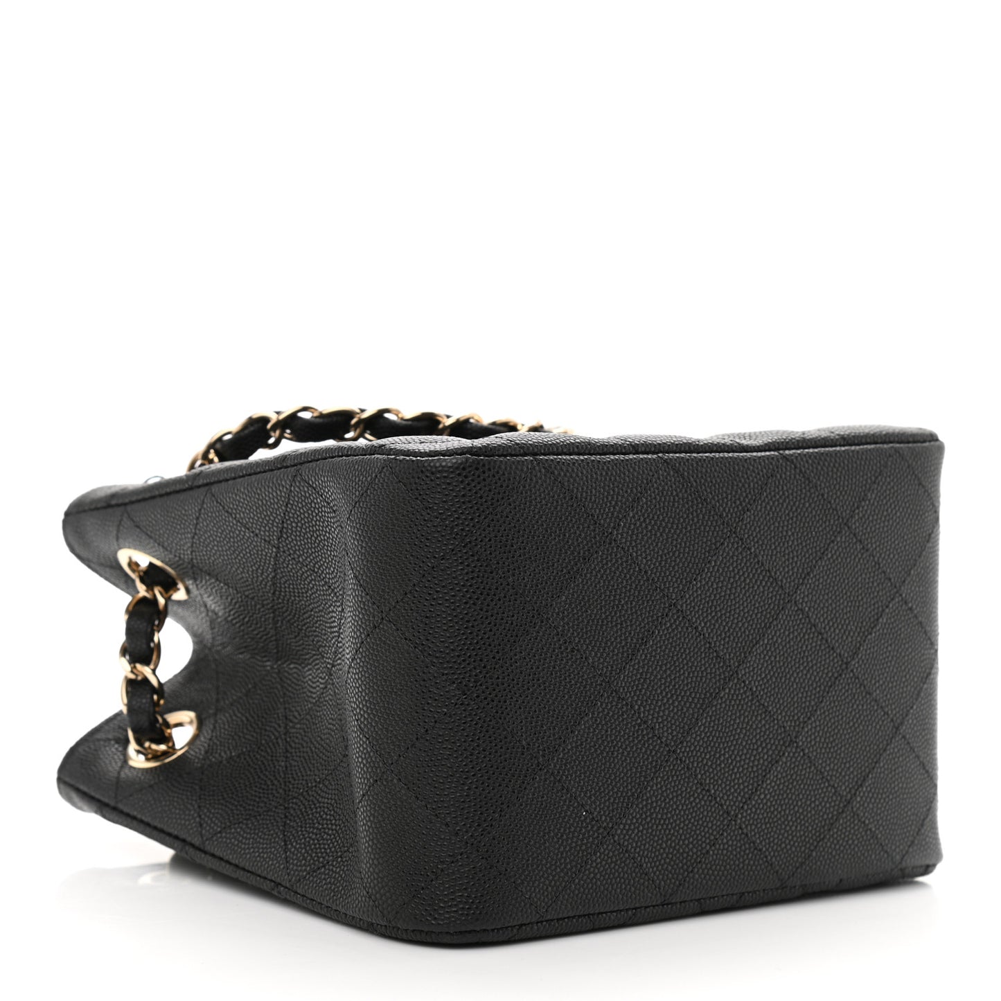 Caviar Quilted Mini Bucket Bag Black