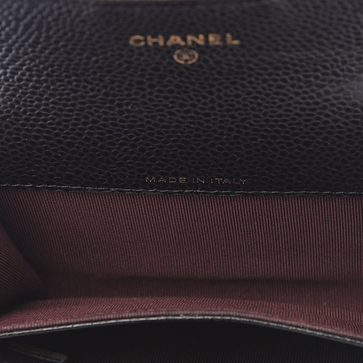 Caviar Quilted Flap Card Holder Black