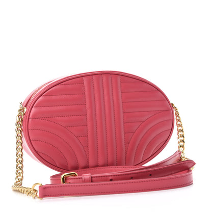 Prada Soft Calfskin Impunture Diagramme Chain Crossbody Peonia 3 of 10