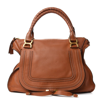 Chloe Calfskin Large Marcie Satchel Tan 1 of 9