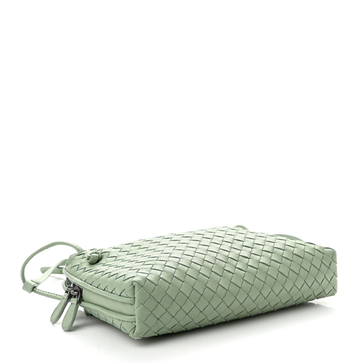 Bottega Veneta Nappa Intrecciato Nodini Crossbody Messenger New Sauge 4 of 9