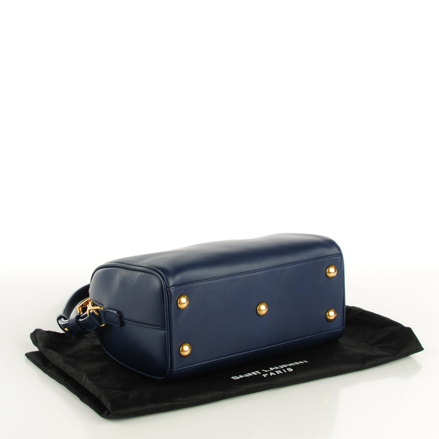 Saint Laurent Calfskin Classic Duffle 6 Blue 4 of 7