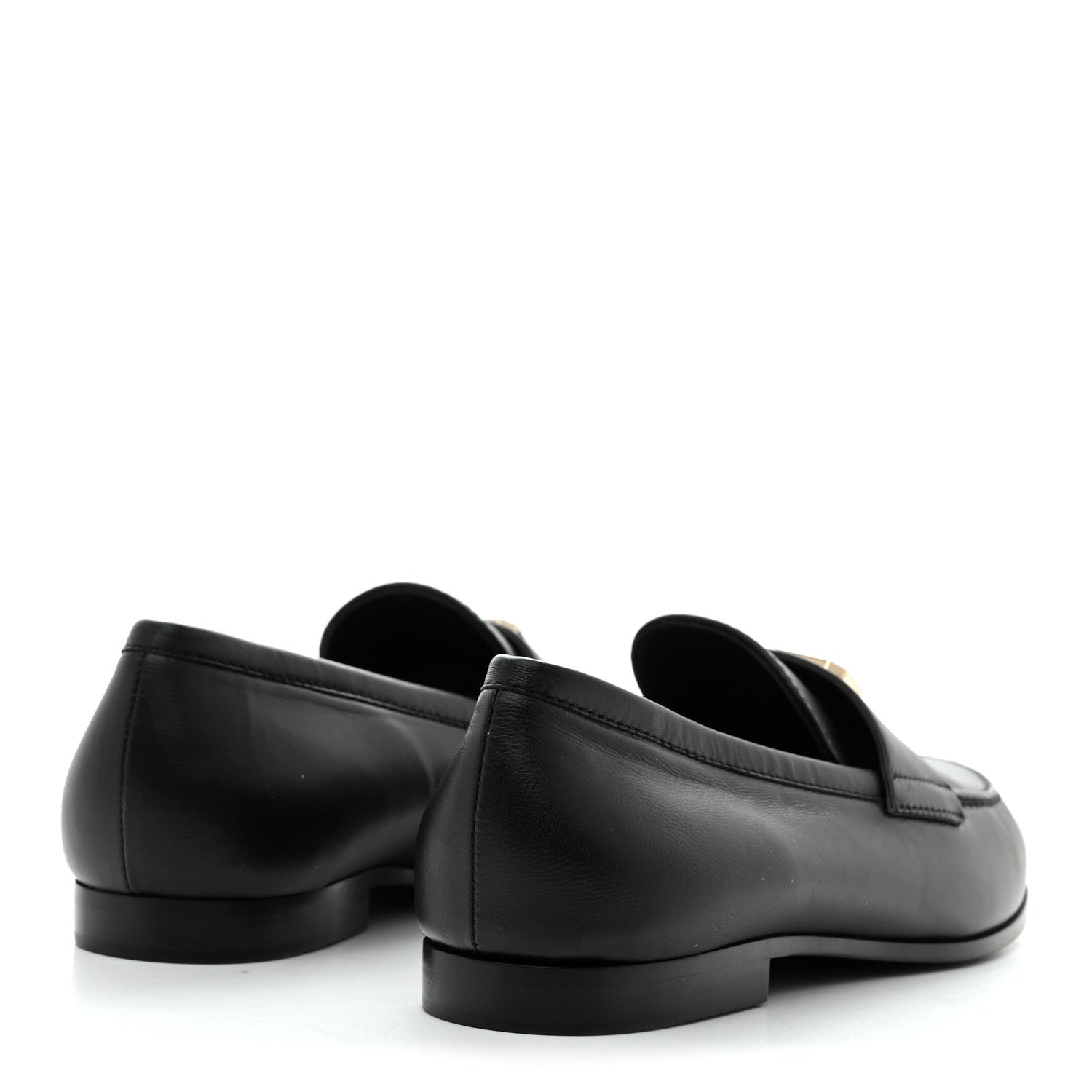 Chanel Lambskin Enamel CC Moccasin Loafers 37 Black 5 of 9