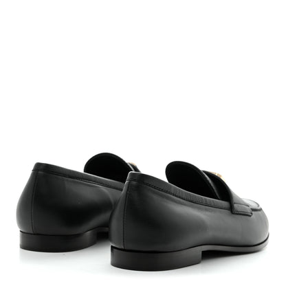Chanel Lambskin Enamel CC Moccasin Loafers 37 Black 5 of 9