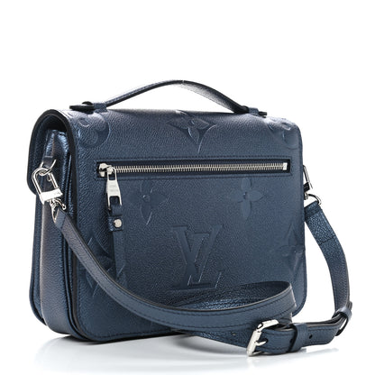 Louis Vuitton Metallic Empreinte Monogram Giant Pochette Metis Navy Nacre 3 of 8