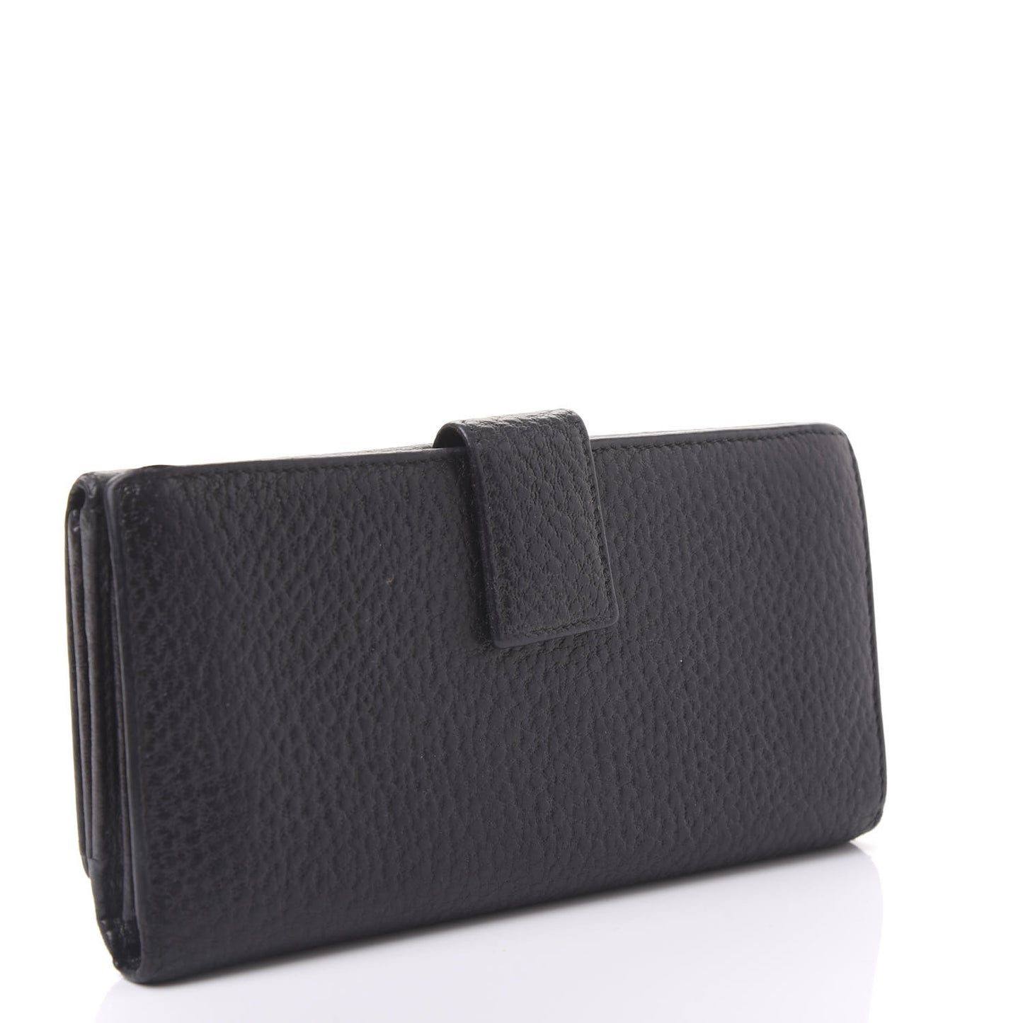 Grained Calfskin Hasler Continental Wallet Black