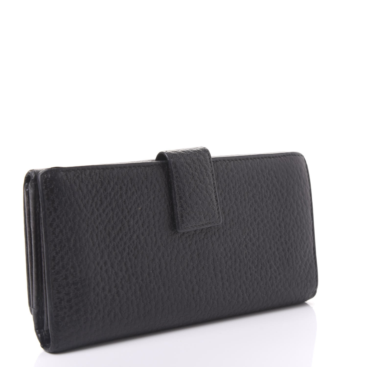 Gucci Grained Calfskin Hasler Continental Wallet Black 4 of 9