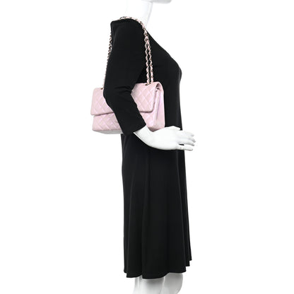 Chanel Lambskin Quilted Medium Double Flap Light Pink 2 of 11