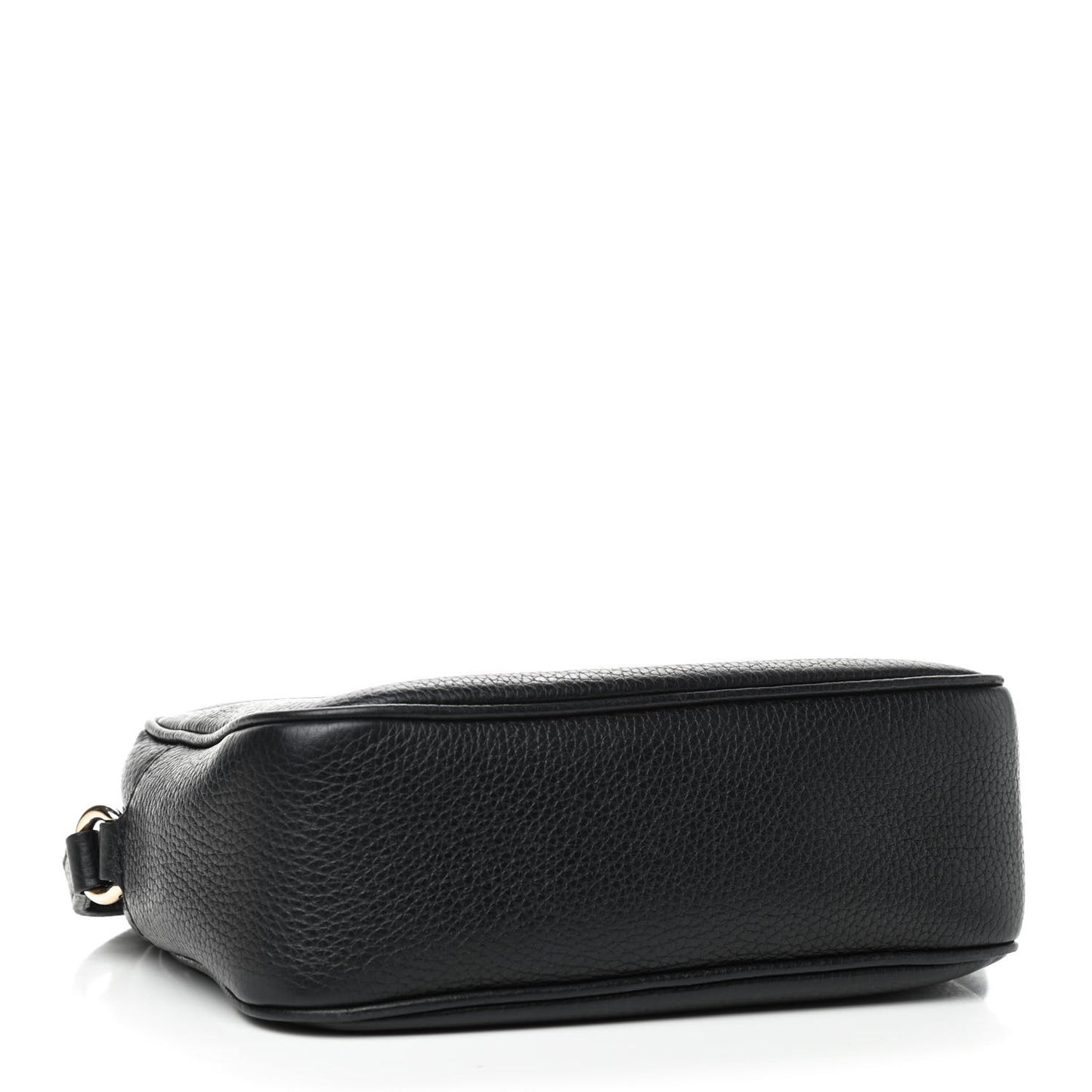 Pebbled Calfskin Small Soho Disco Bag Black
