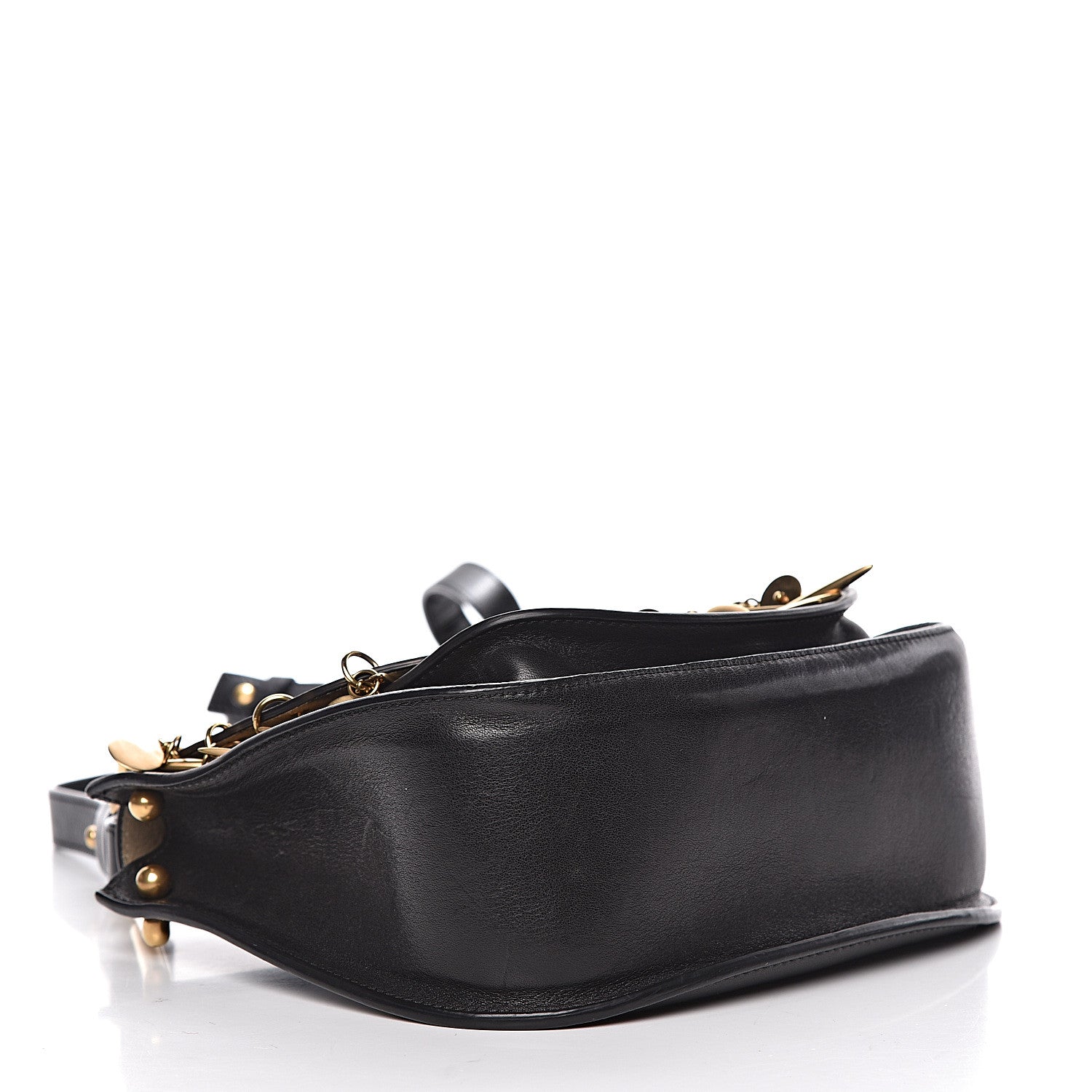 Chloe Calfskin Small Charm Hudson Shoulder Bag Black 4 of 15