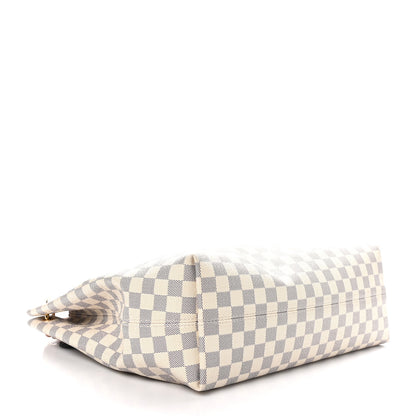 Louis Vuitton Damier Azur Graceful MM Rose Ballerine 4 of 10