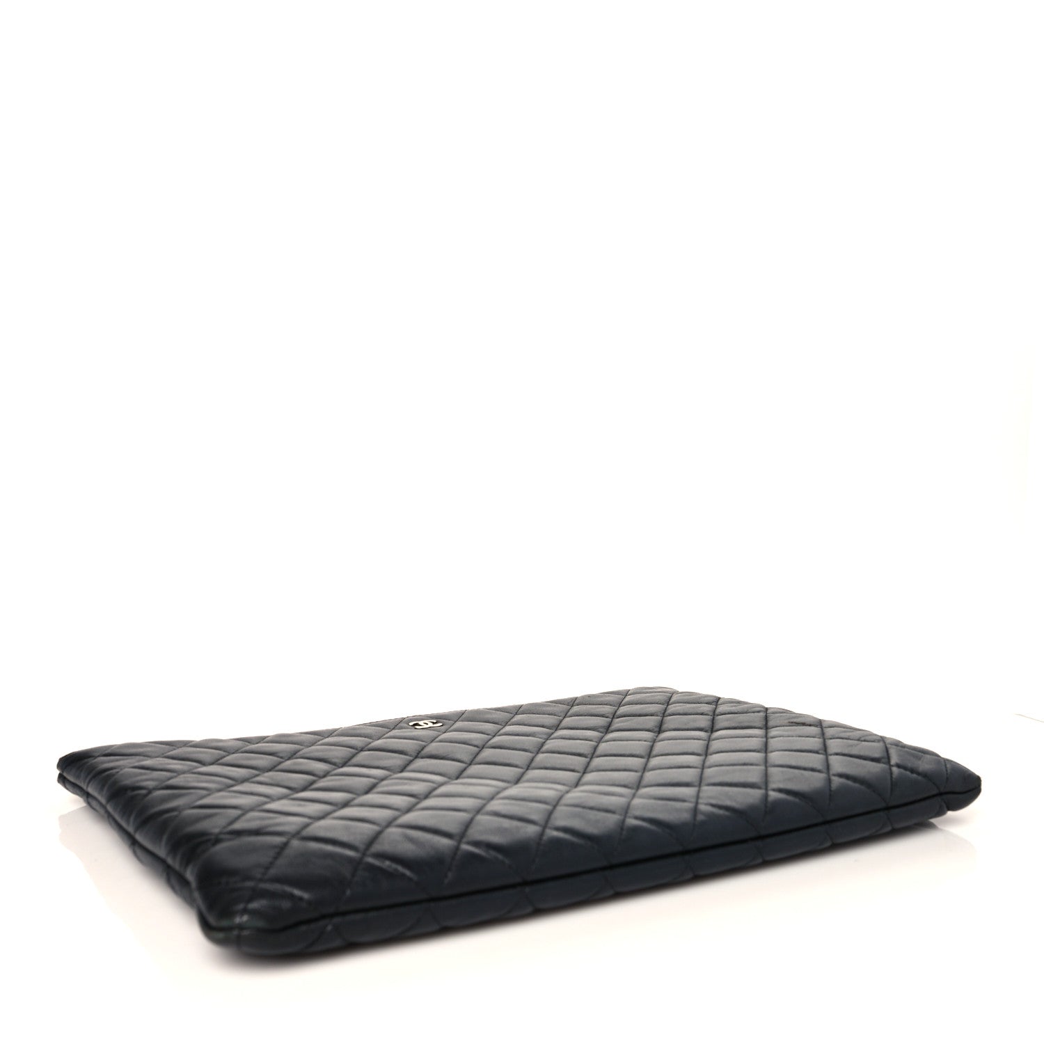 Chanel Lambskin Quilted Large Cosmetic Case Black 4 of 11