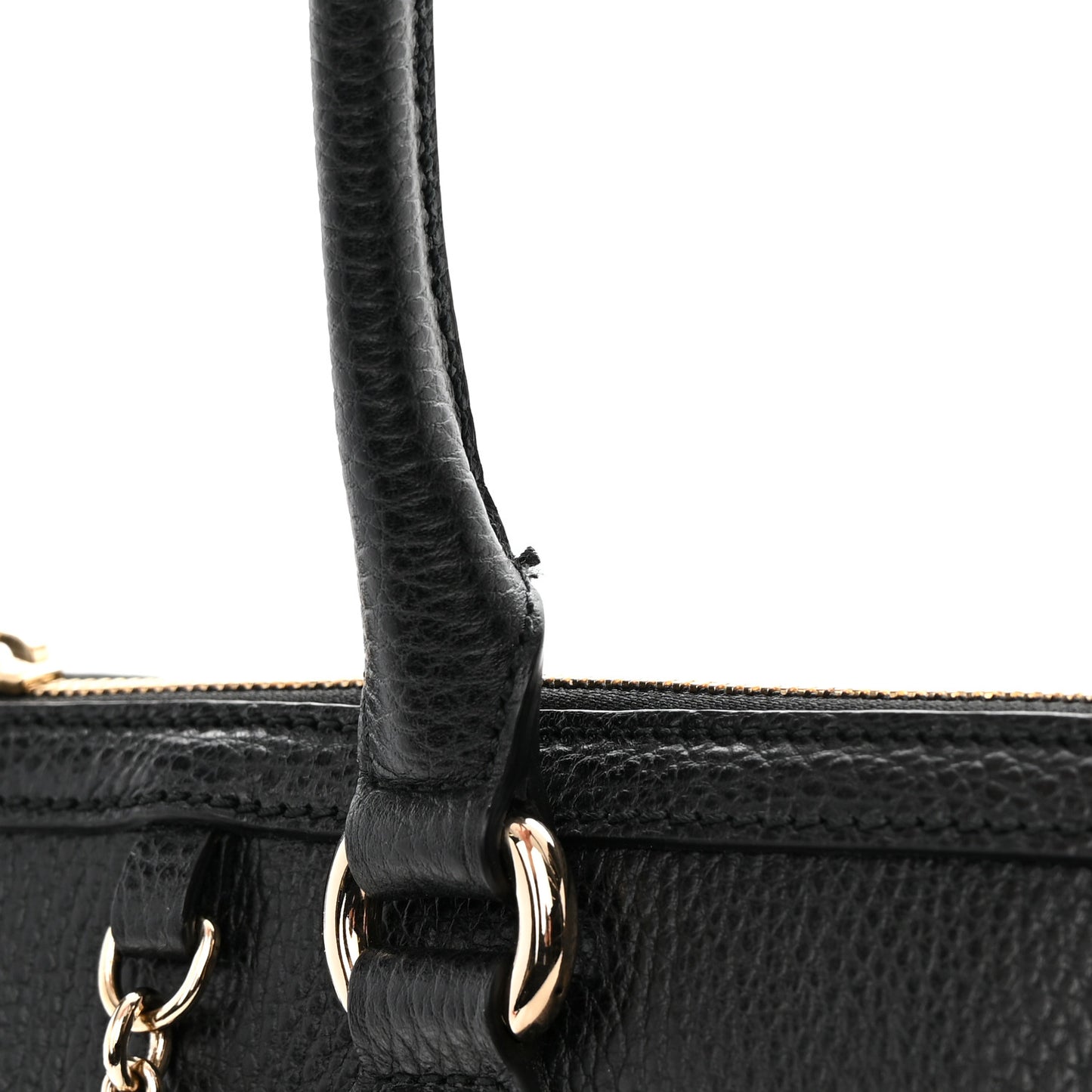 Dollar Calfskin GG Charm Satchel Black