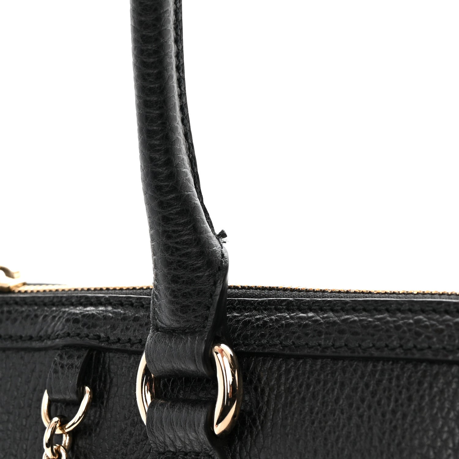 Gucci Dollar Calfskin GG Charm Satchel Black 14 of 20