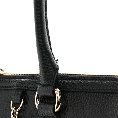 Gucci Dollar Calfskin GG Charm Satchel Black 14 of 20