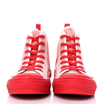 Christian Dior Technical Canvas Oblique Mens B23 High Top Sneakers 46 Red 2 of 9