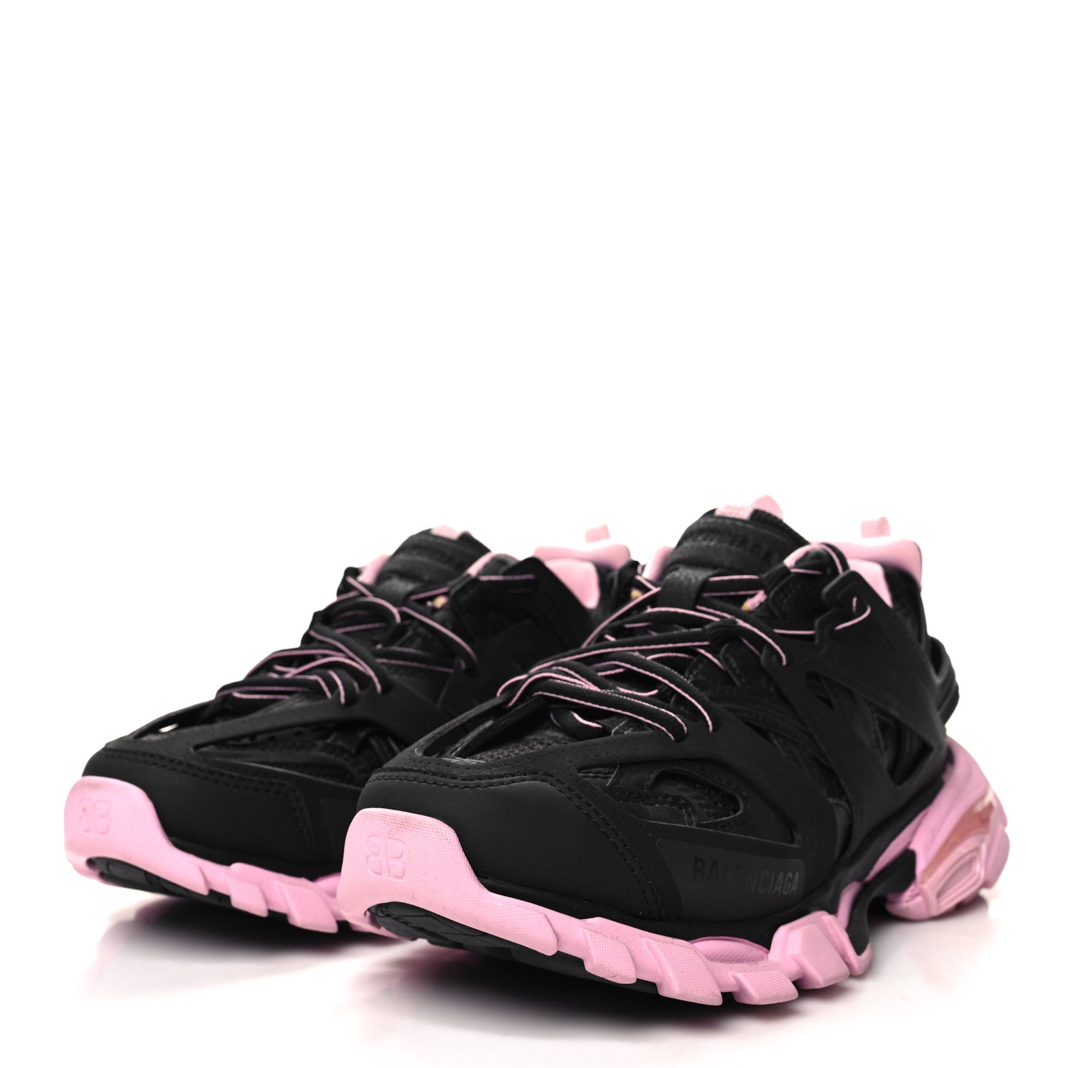 Balenciaga Mesh Nylon Bi-Color Womens Track Sneakers 38 Black Pink 3 of 9
